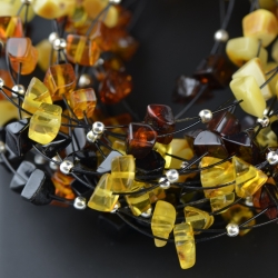 Baltic amber bracelet with wire Adults